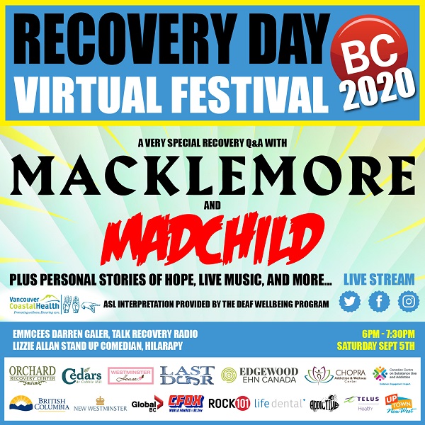 Recovery Day BC 2020 - Macklemore addiction recovery newsletter