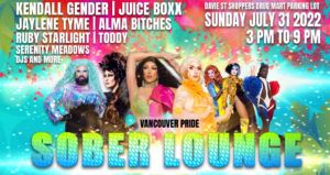 Sober Pride Party Vancouver Pride 2022